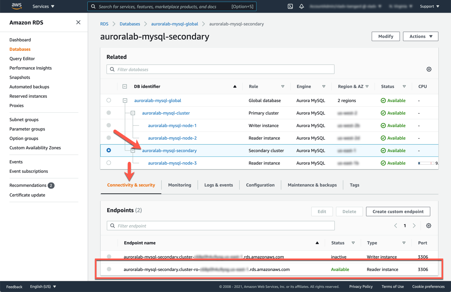 RDS Secondary Endpoints