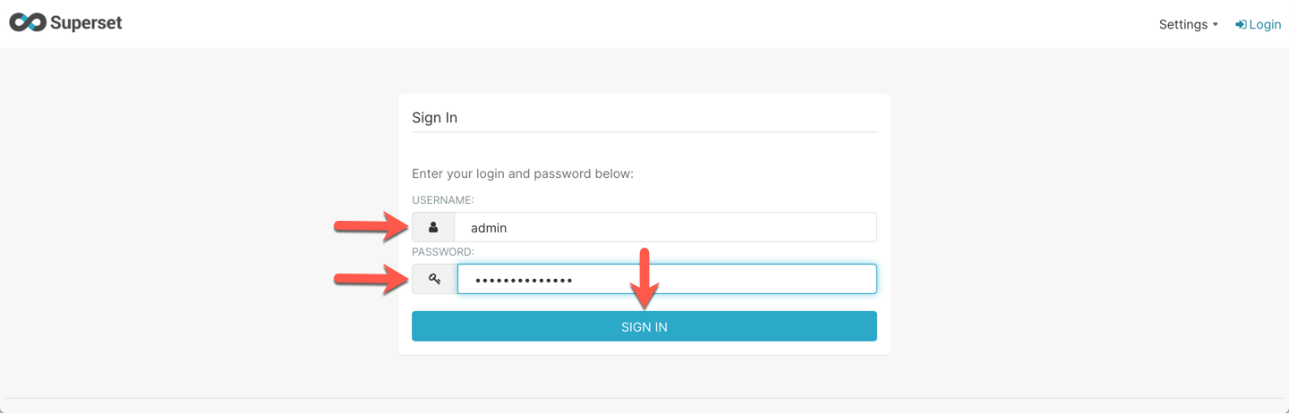 Superset Login