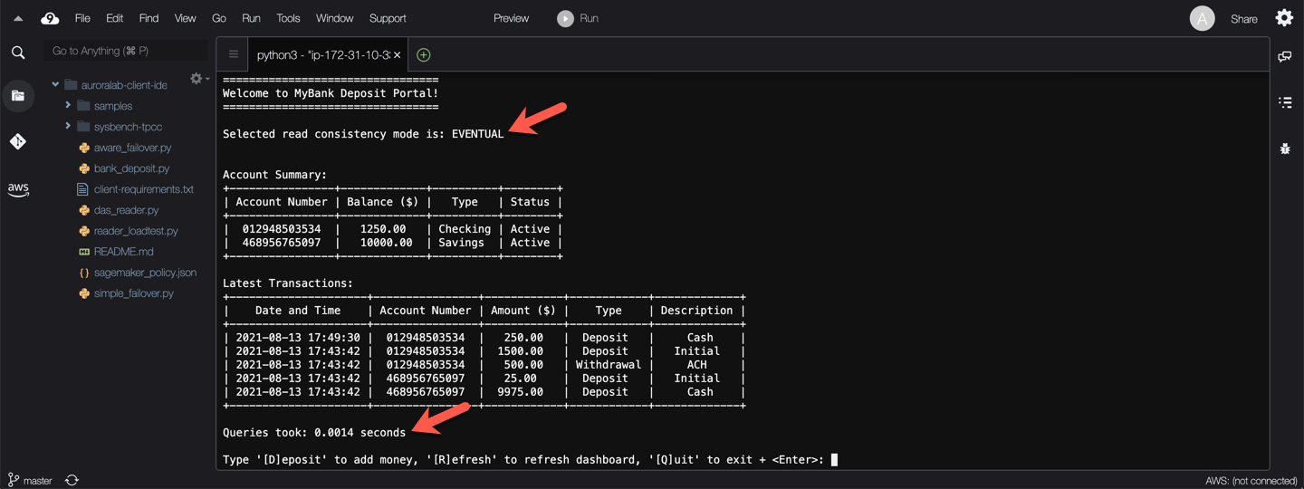 Eventual Consistency After Deposit