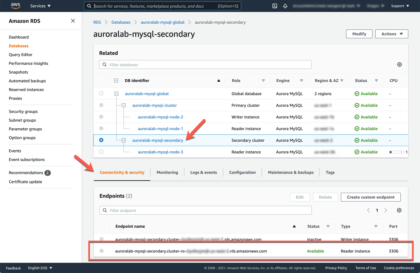 RDS Secondary Endpoints