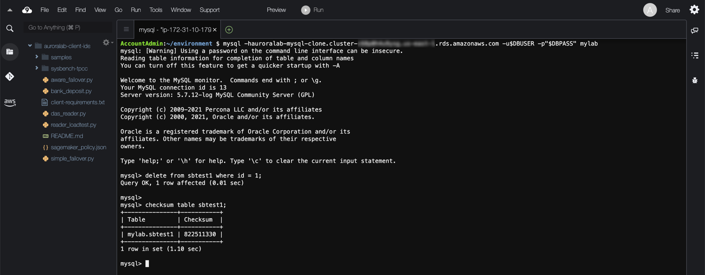 Checksum on clone changed