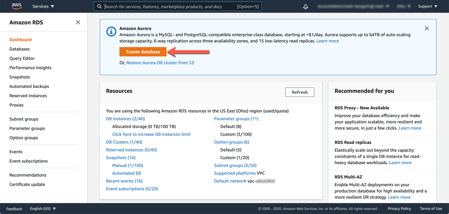 Create Database