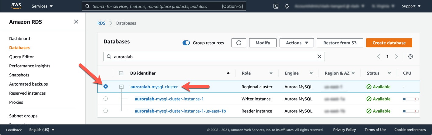DB Cluster Status