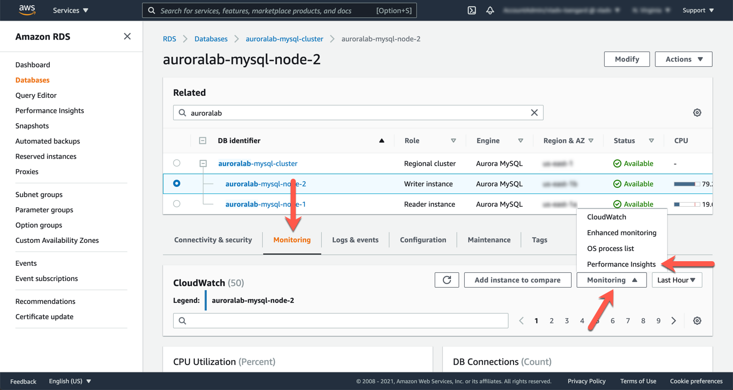 Select DB Instance