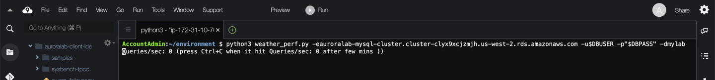 Run Sample Workload