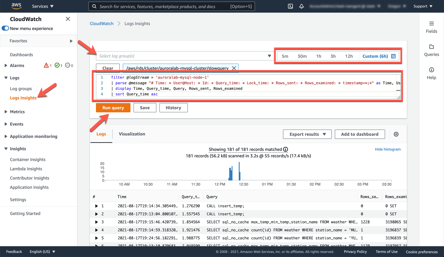 CloudWatch Insights Query