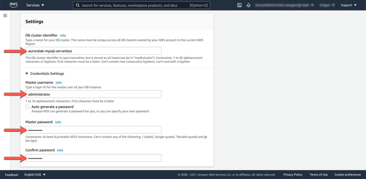 Database Settings
