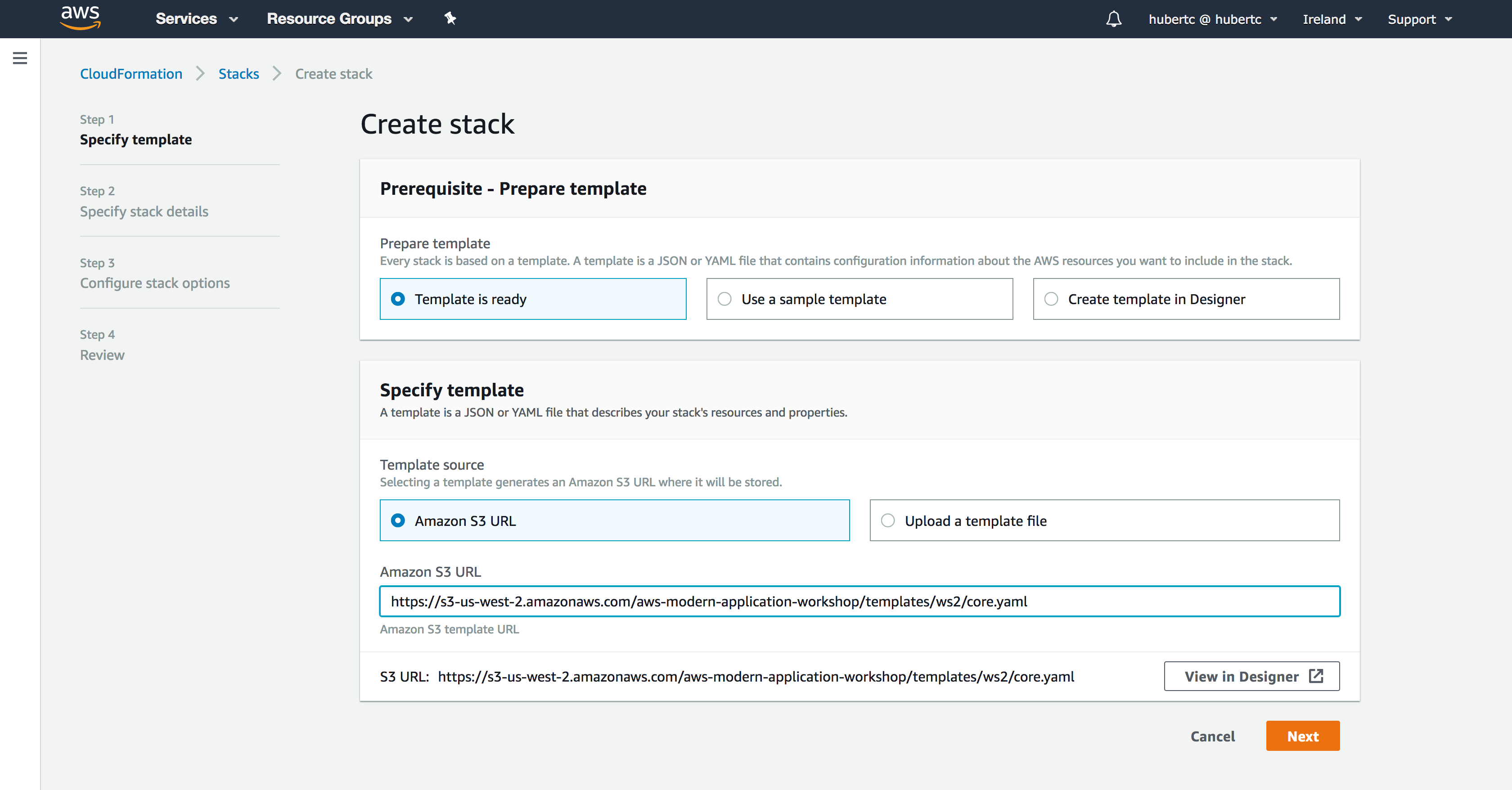 CloudFormation Starting Stack