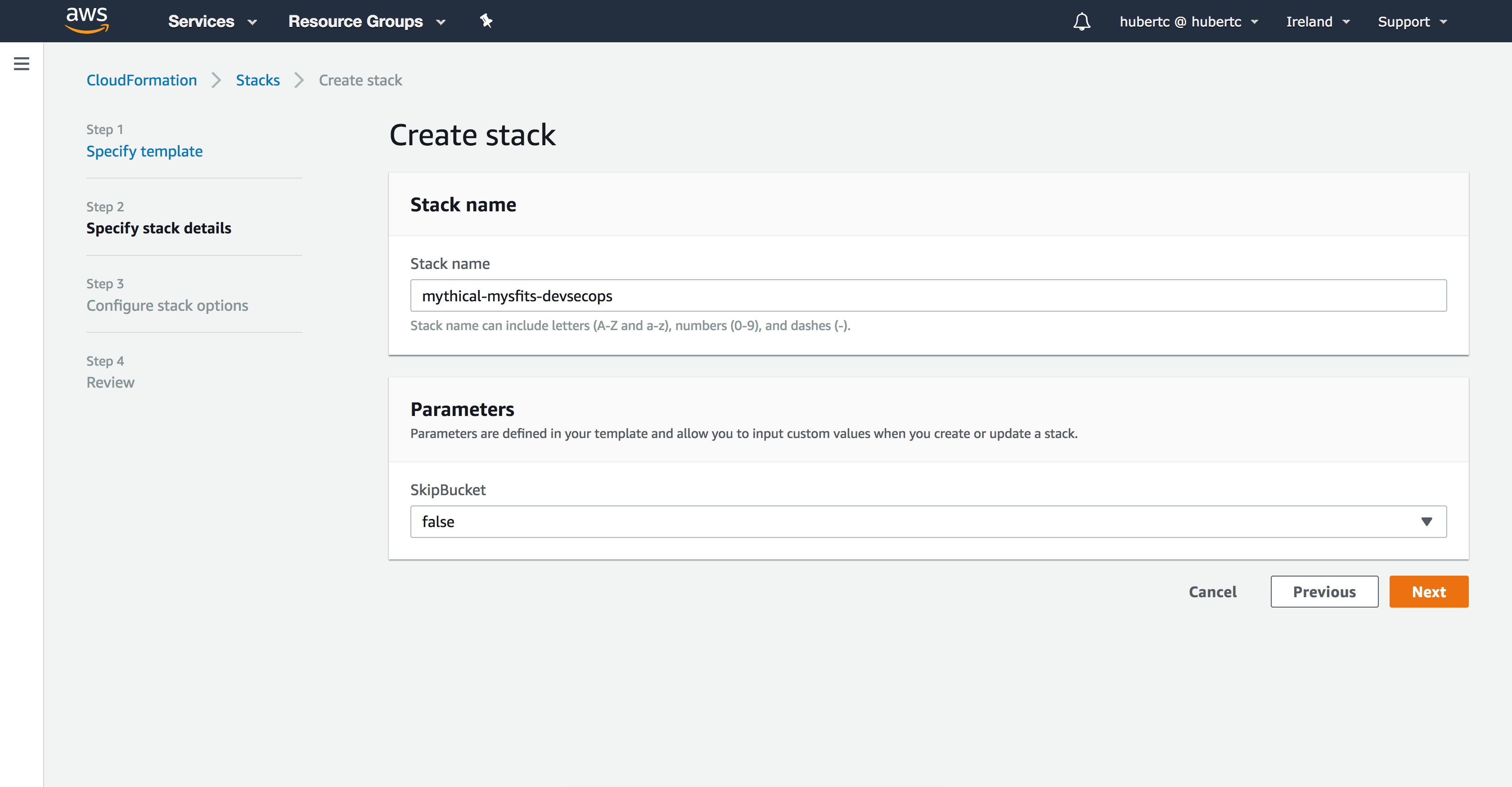 CloudFormation Parameters