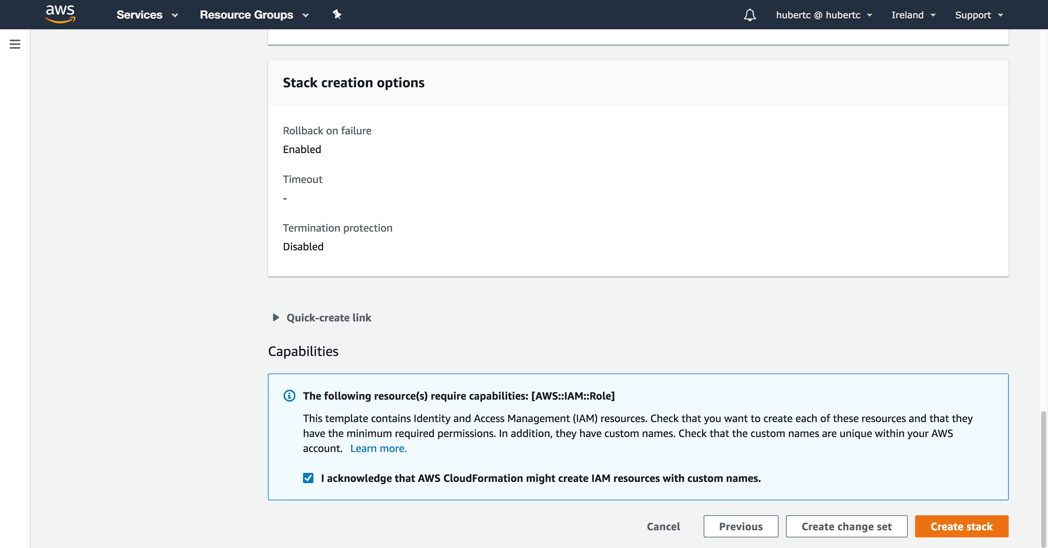 CloudFormation IAM Capabilities
