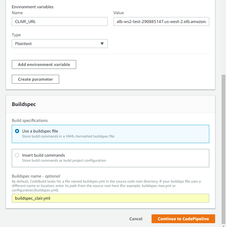 CodeBuild Create Project Part 1