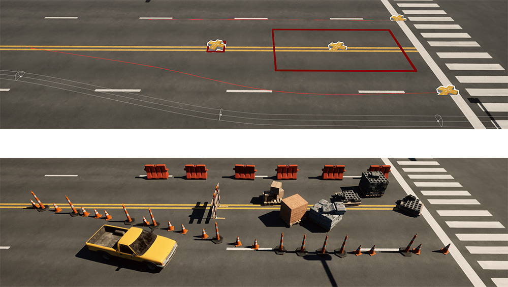 Object placement example