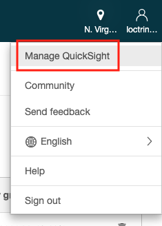 Manage Quicksight