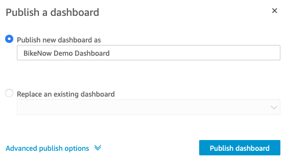 Publish A Dashboard
