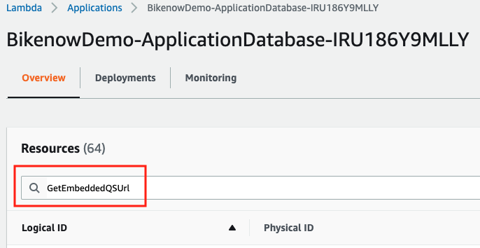Modify Embed URL Lambda Function