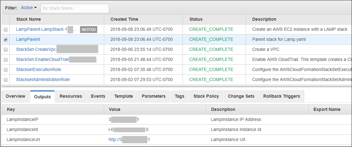 nested stack example