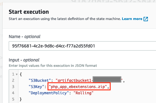 Third execution parameters