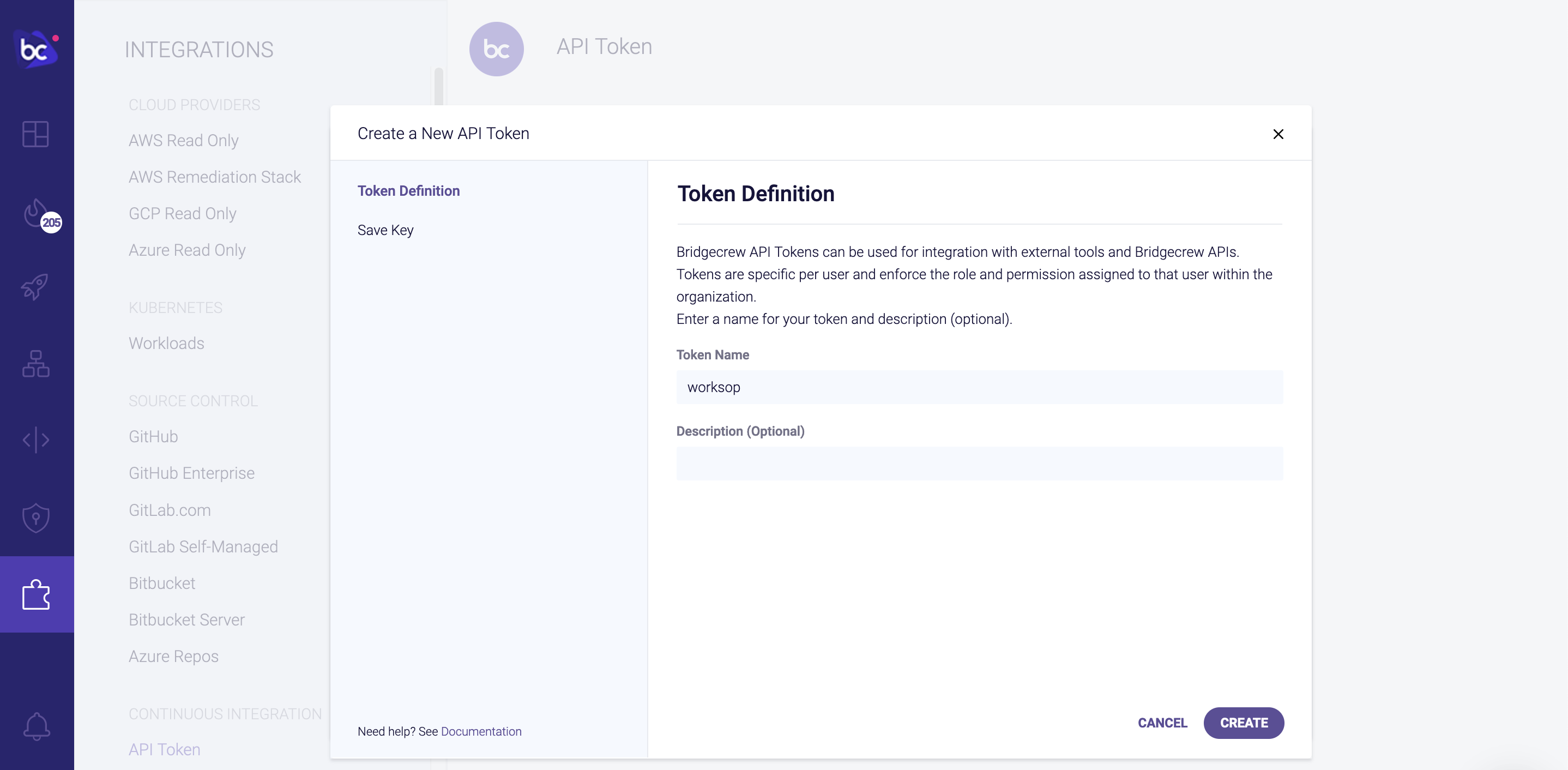 Bridgecrew API token