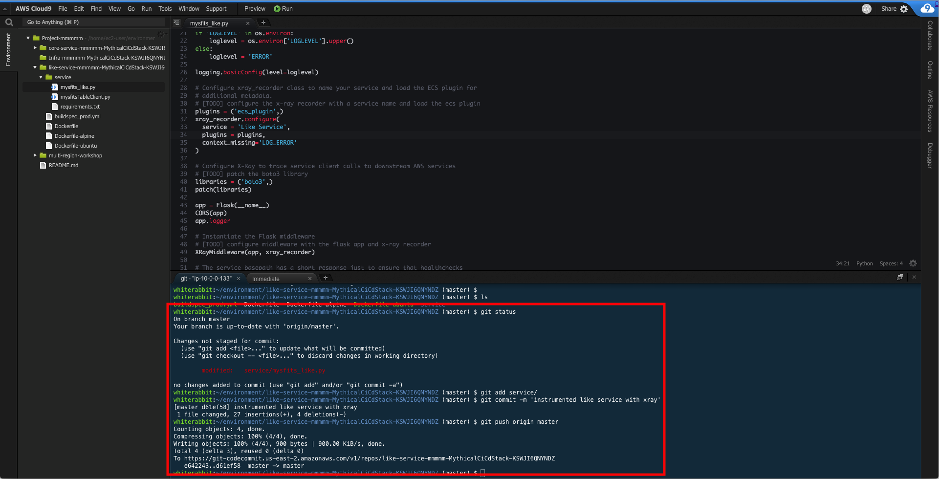 Push committed code