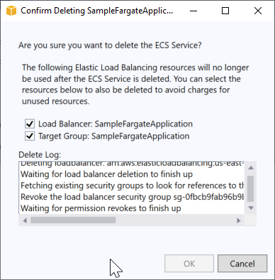 Confirm deletion