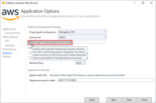 Build self contained deployment bundle