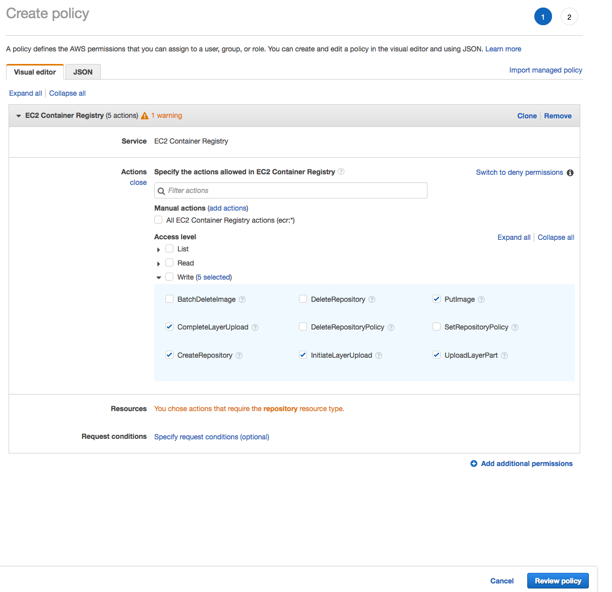 Notebook instance setting