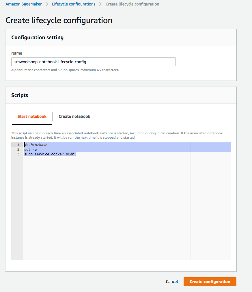 Start notebook script