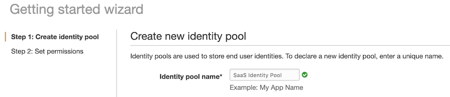 Lab 1 Part 1 Step 16 Cognito Identity Pool Name