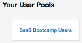 Lab 1 Part 2 Step 5 Your User Pools