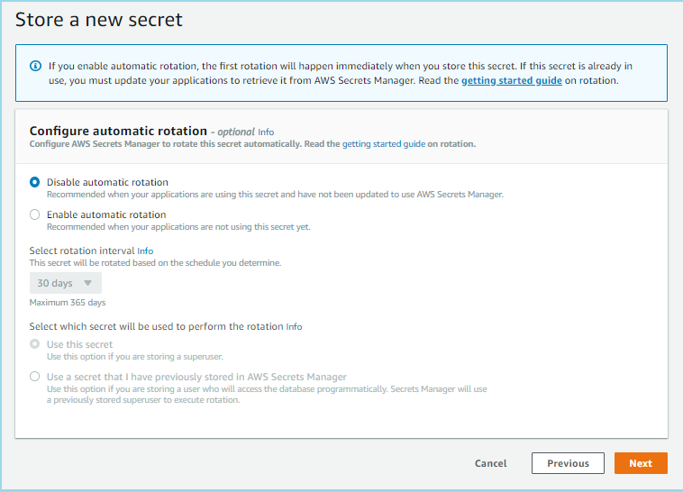 AWS Secrets Manager store secret part 3