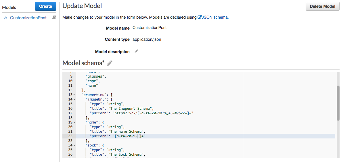 Create model