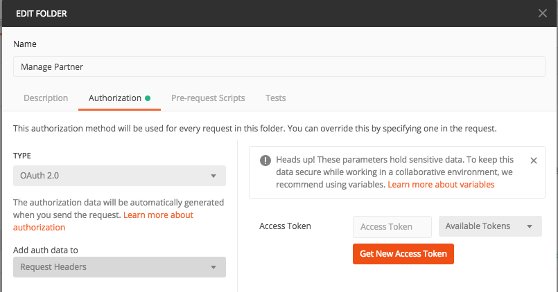 postman add auth