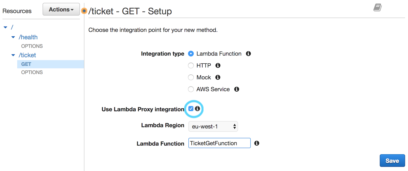 Setup api method get