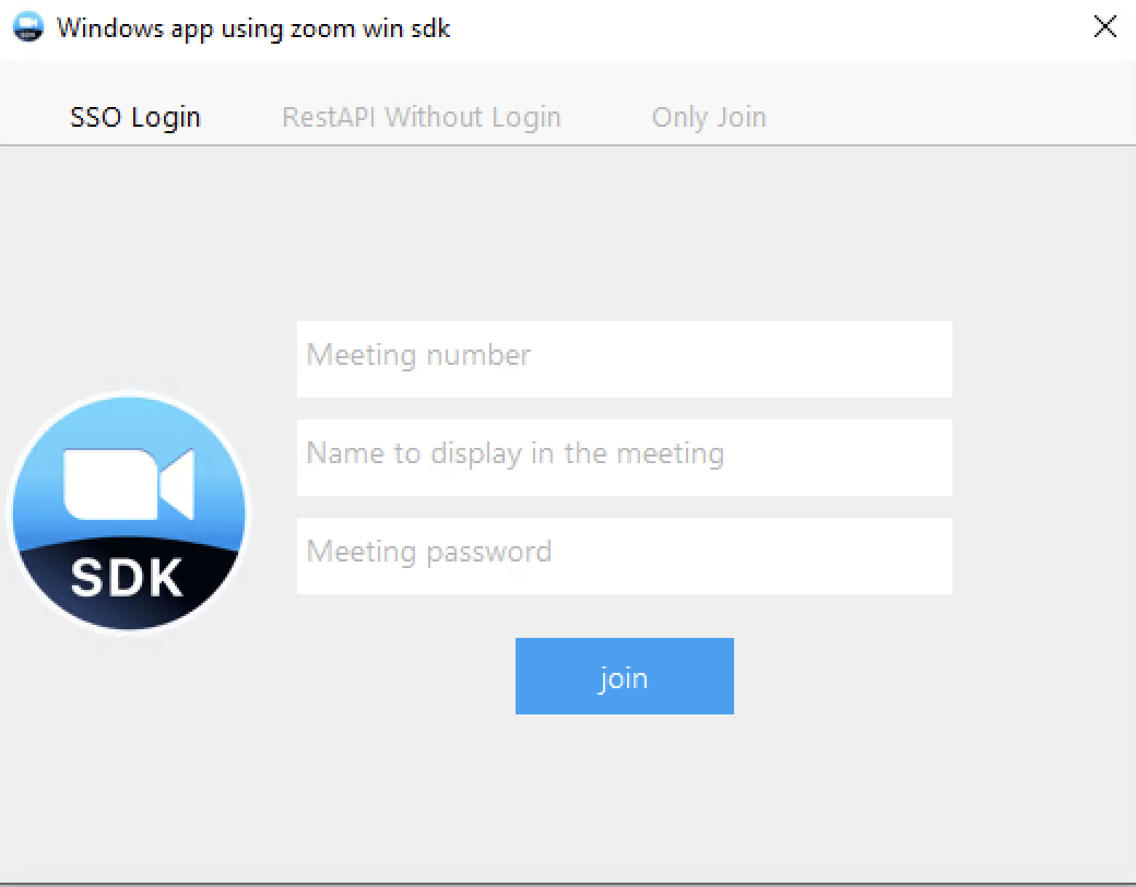 Join Meeting App Dialog