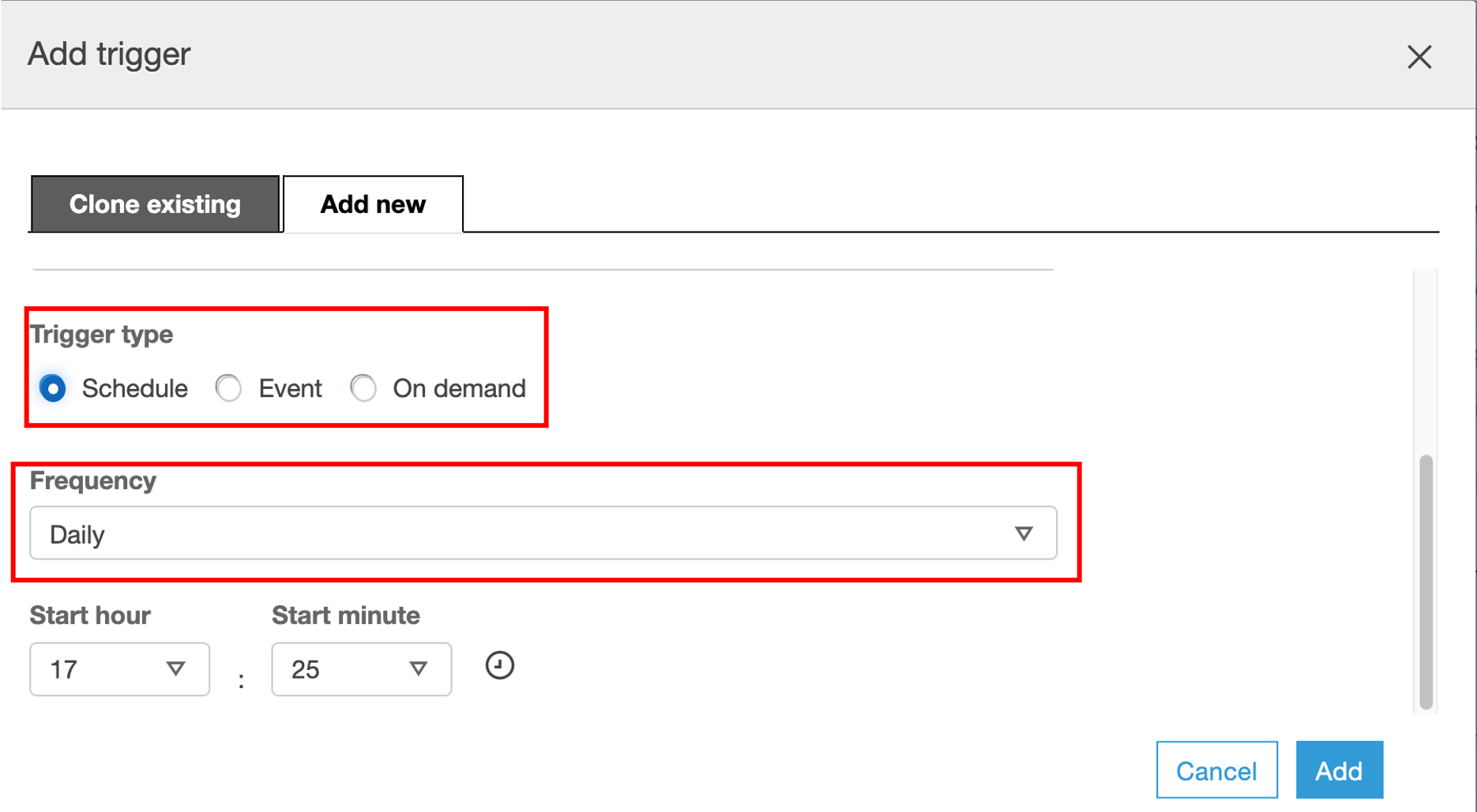 configuring the scheduler