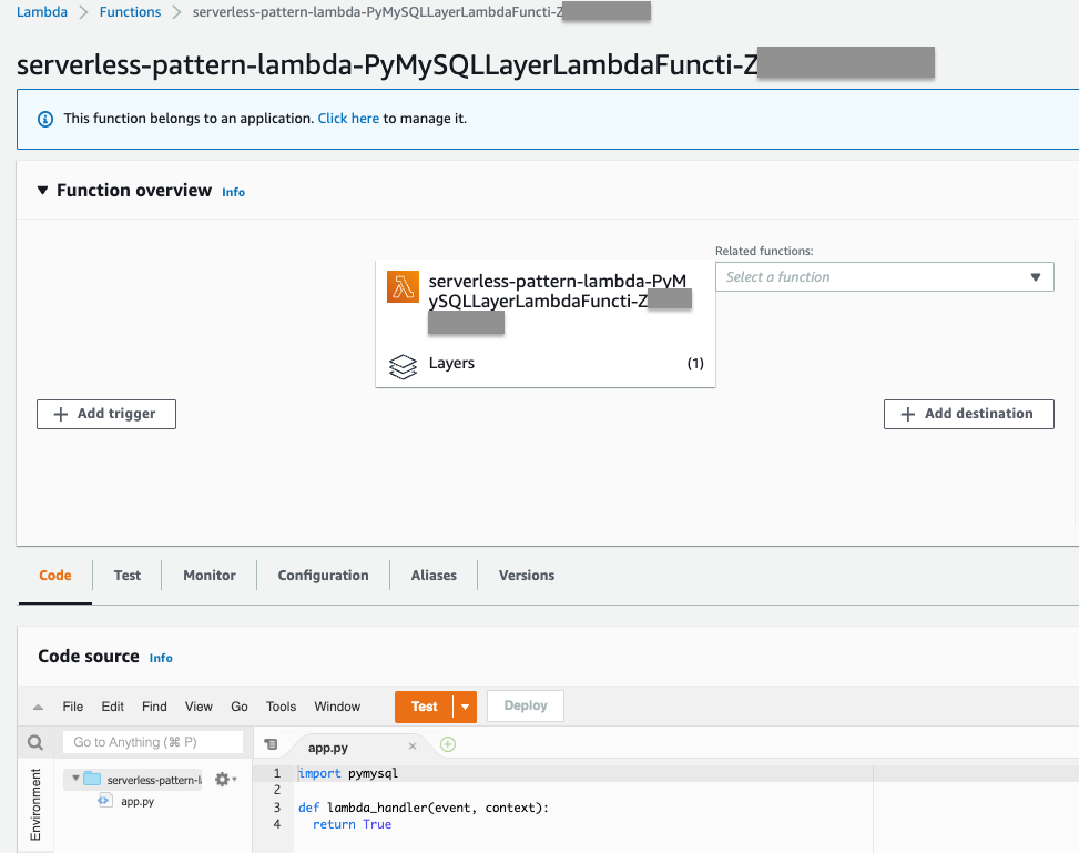 test-pymysql-with-lambda-layer
