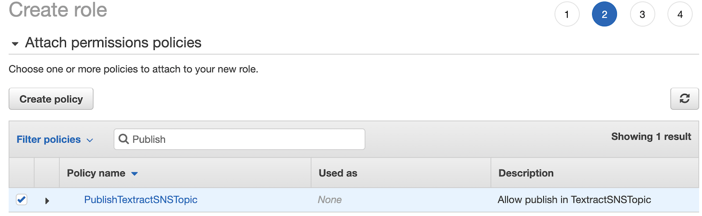 Select Policy in Role