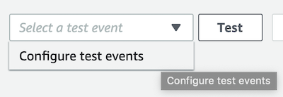 Configure test events
