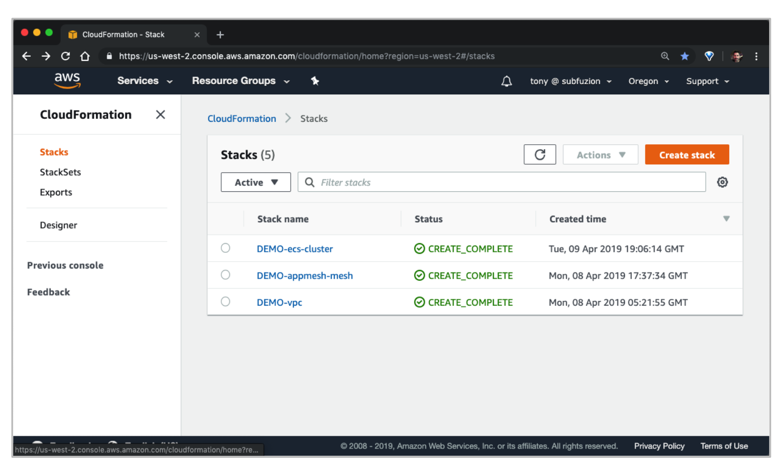 appmesh-console-cloudformation-demo-stacks