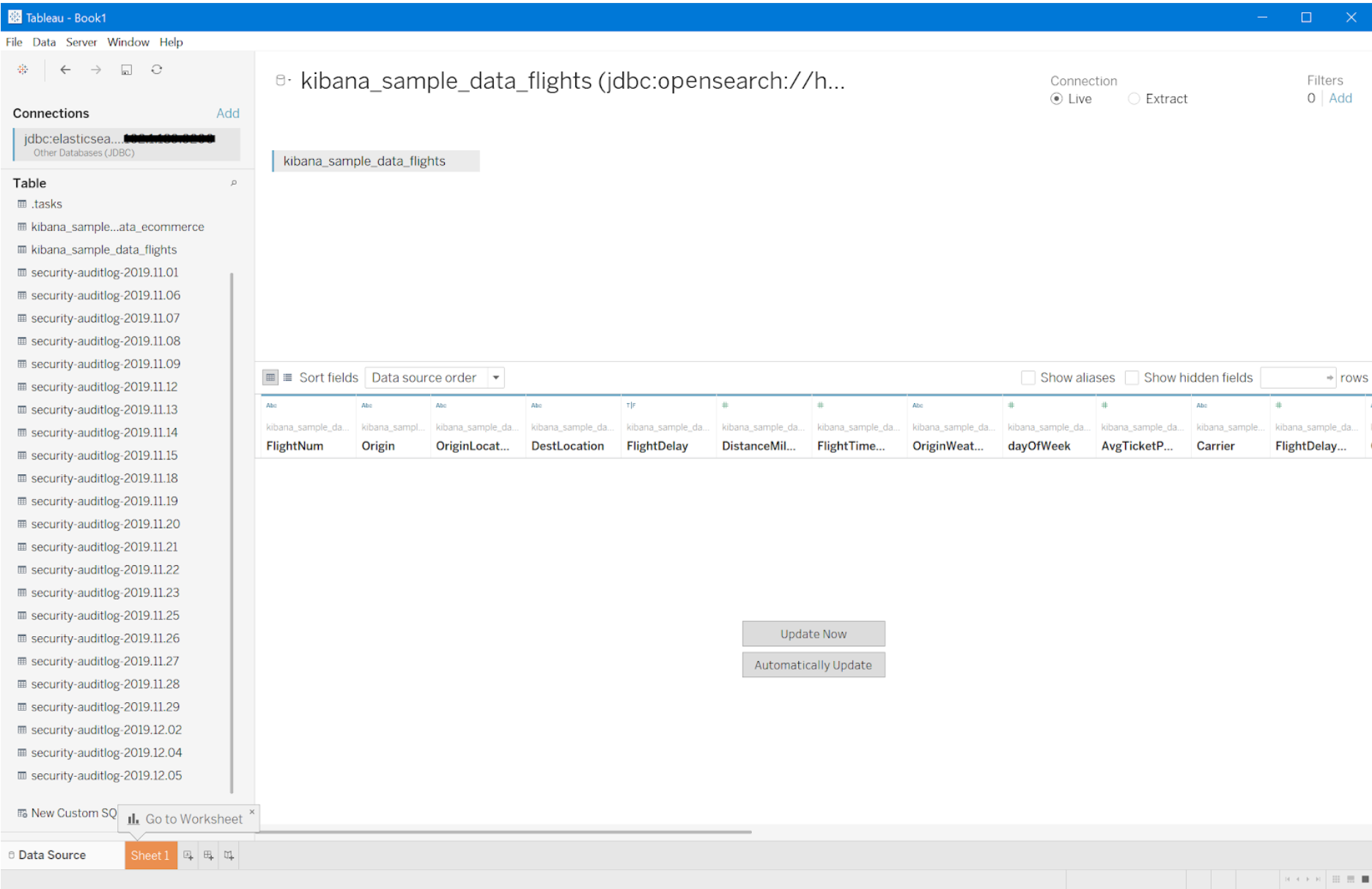 Image of Tableau Database